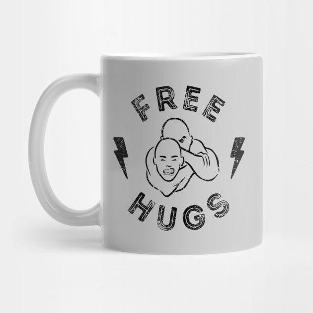 Free Hugs - BJJ fighter choke graphics by Panda Pope